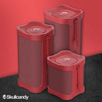 Skullcandy Terrain XL Wireless Bluetooth Speaker - IPX7 Waterproof Portable Speaker, 18 Hour Battery, Nylon Wrist Wrap, True Wireless Stereo (Red)
