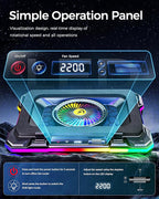 AICHESON Gaming Laptop Cooling Pad with Full RGB Lights, Powerful Cooler Fan Stand for 15-19 inch Gamer Heavy Duty Laptops and PC Computers