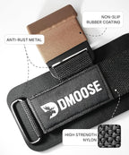 DMoose Fitness Weight Lifting Hooks (Pair) for Deadlifts, Pull Ups, Rows & Shrugs - Anti-Rip Nylon Strap Hand Grips with Thick Wrist Padding - Heavy Duty Wrist Straps for Weightlifting & Gym Workouts