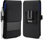 BECPLT Nylon for Galaxy S25 Ultra 5G S24/S23/S22/S21/S20 Ultra Belt Holster Black Cell Phone Holder Belt Clip Holster Case Phone Pouch