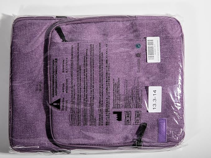 MoKo Laptop Sleeve Bag for 13.3-14 Inch, Notebook Carrying Case with Pocket Fits New MacBook Pro M3/M2 14" /13" M2/M1 Pro/M1 Max 14.2 2023-2021/Air 13.6" M2 2022, Surface Pro 9/8 13", Purple