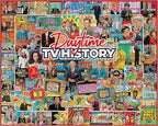 White Mountain Daytime TV History Puzzle 1000 Piece Retro Collage Jigsaw Puzzle for Adult Grandparents